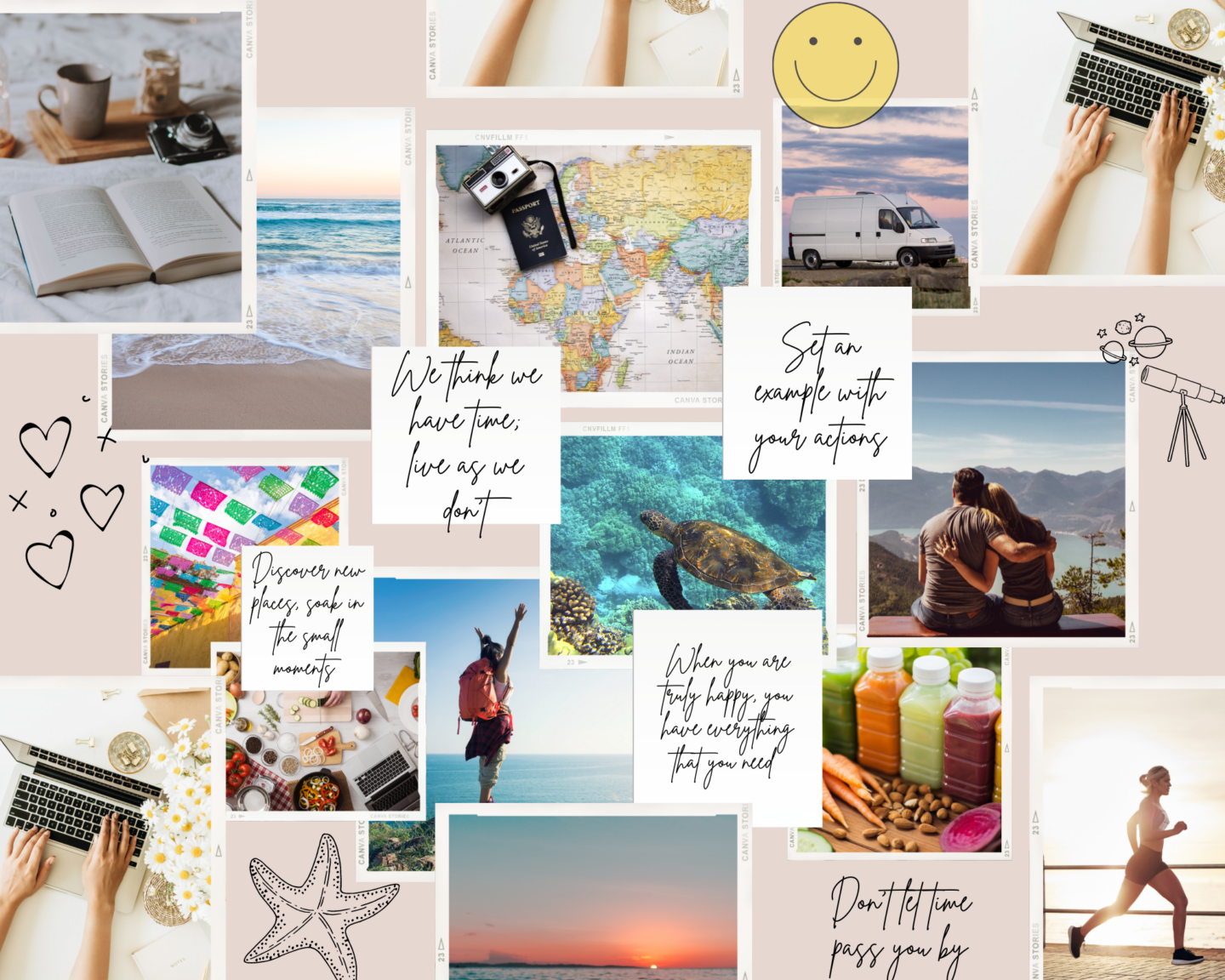 travel vision board template