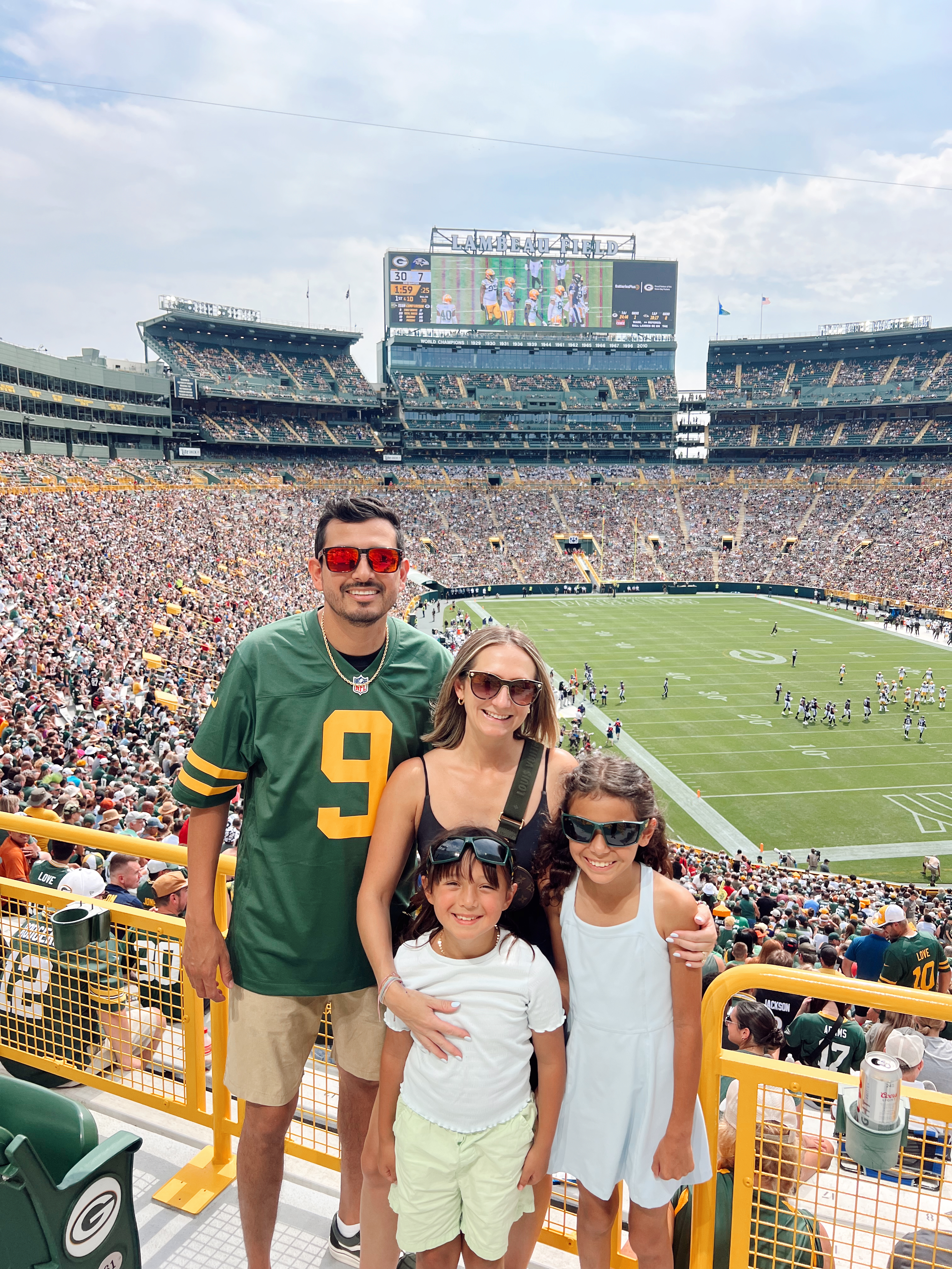 Family at Packers game